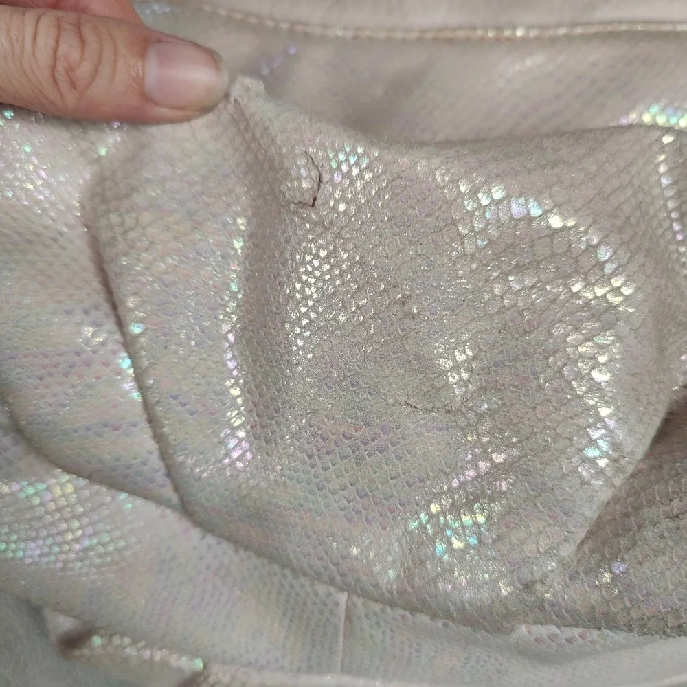 Vintage Y2K Juicy Couture Purse Pink Iridescent Metallic Snakeskin Flap‎ Purse